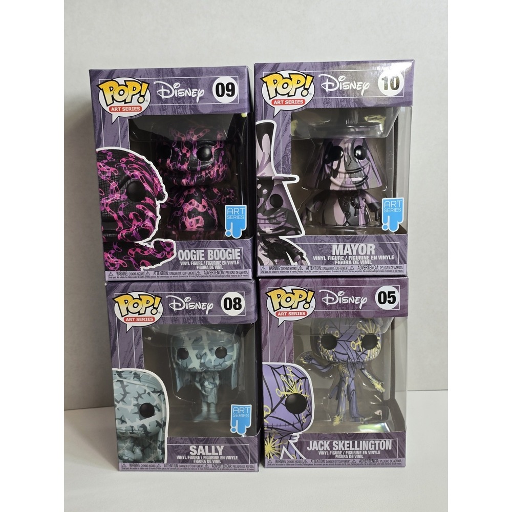 POP! Funko Art Series Nightmare Before Christmas .Oogie Boogie, Sally, Jack Ske